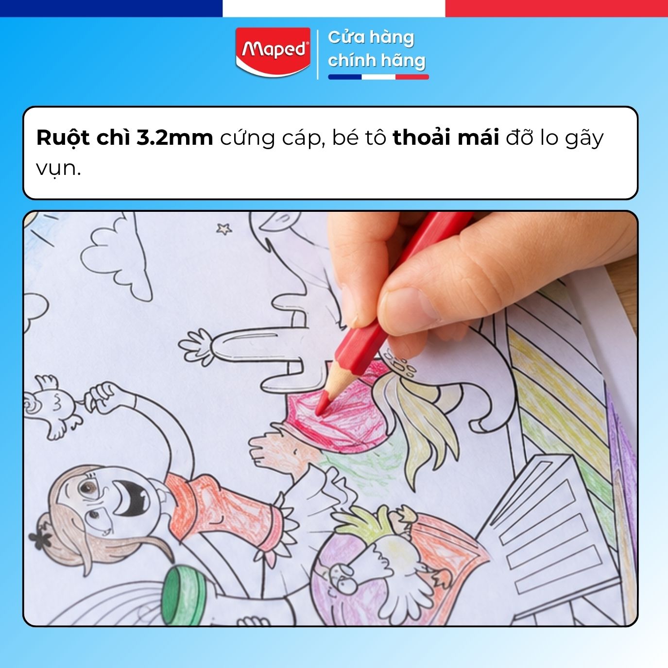 Bút Chì Màu School Peps Green 12 Màu SKU 832030 Dễ Cầm Cho Học Sinh Pháp (4)